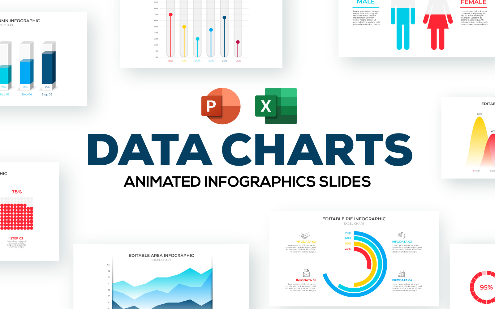 Excel Charts Animated Infographic PowerPoint