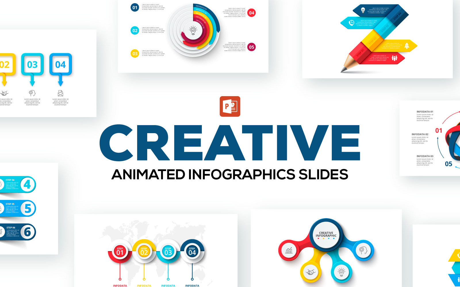 Creative Animated Infographic Presentations PowerPoint template