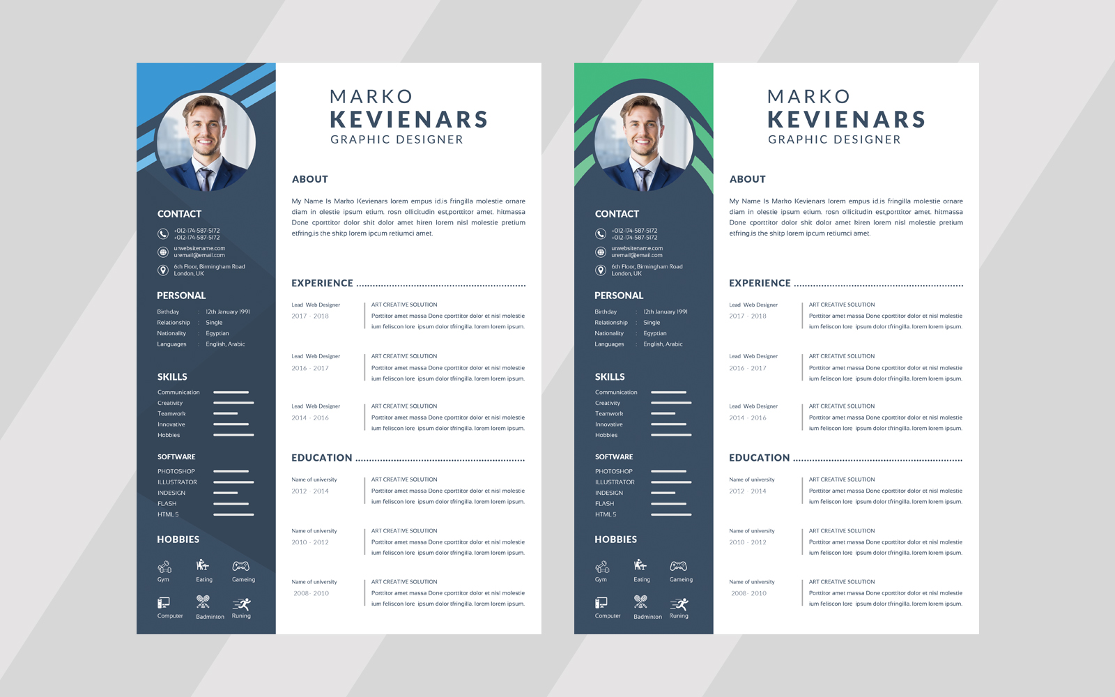 Beautiful CV - Elegant Simple Design Resume Template