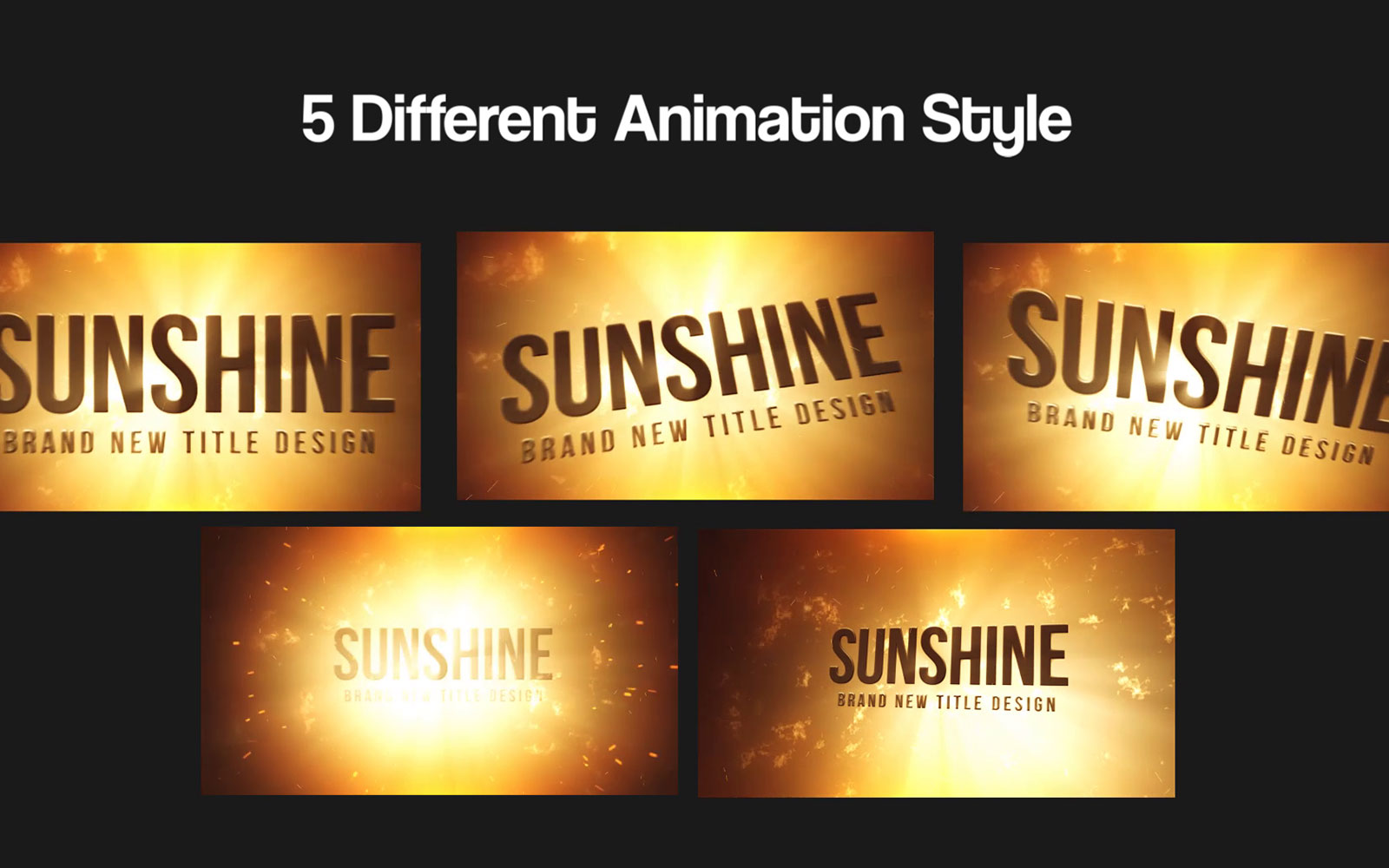 Sunshine Title Design Motion Graphics Template