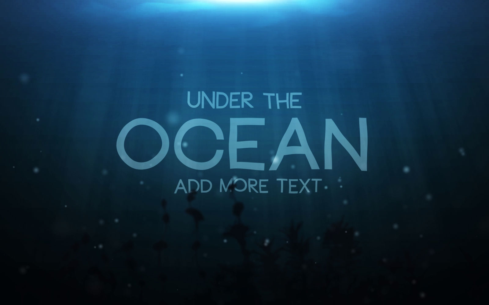 Underwater Title Motion Graphics Template