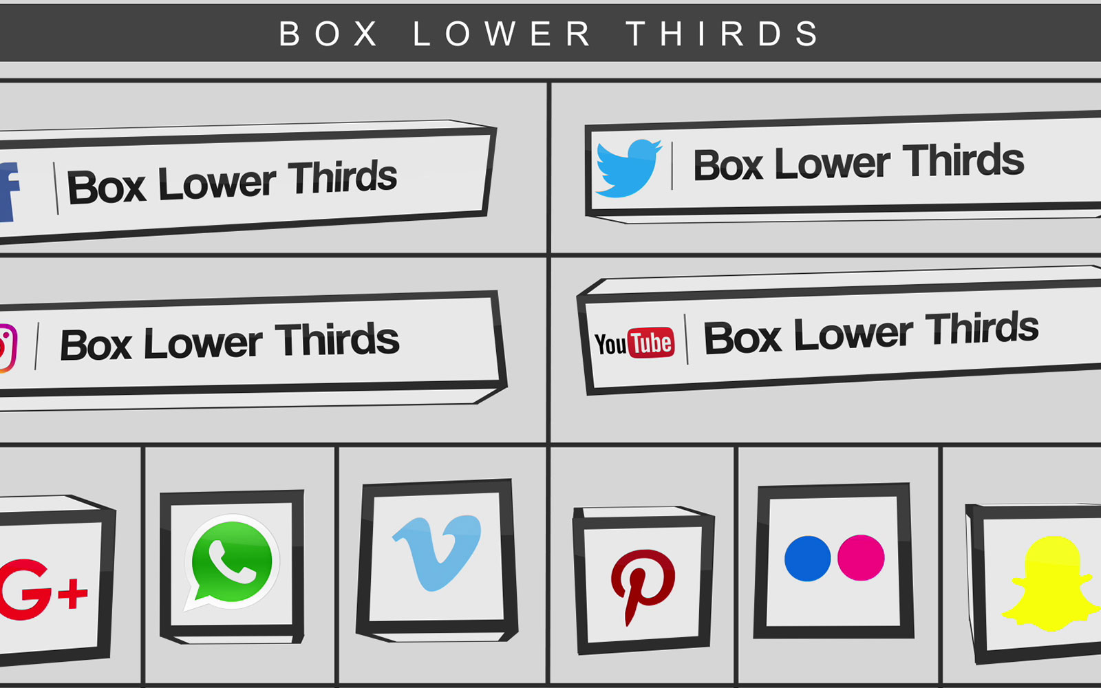 Box Lower Thirds Motion Graphics Template