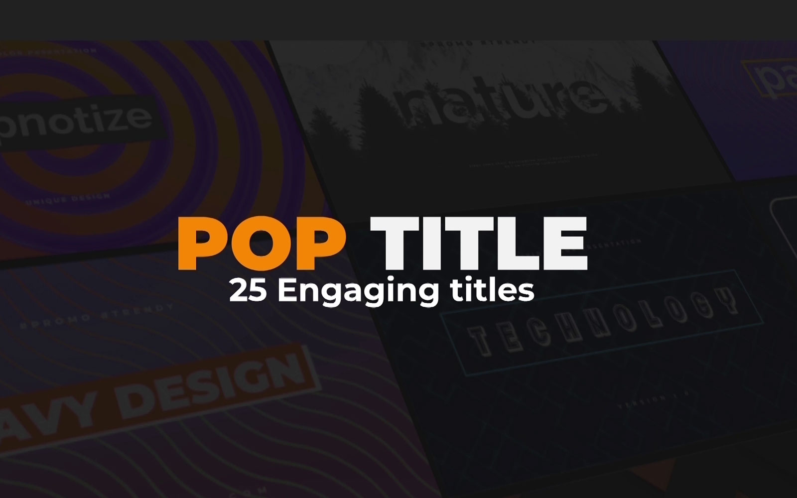 Pop Titles Motion Graphics Template