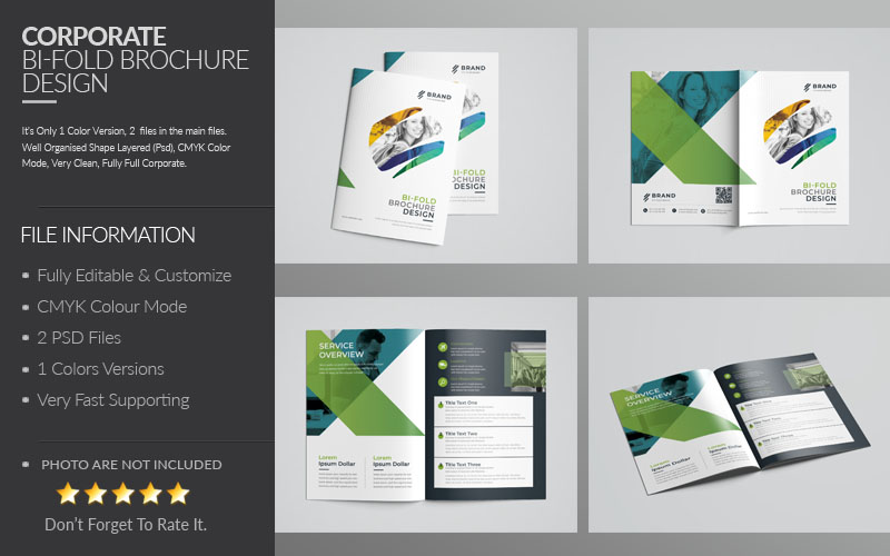 Bi-fold Brochure Design - Corporate Identity Template