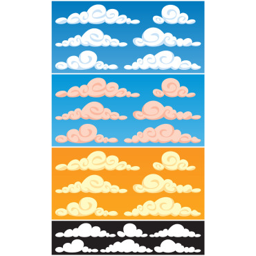 Clouds Cloudscape Vectors Templates 121856