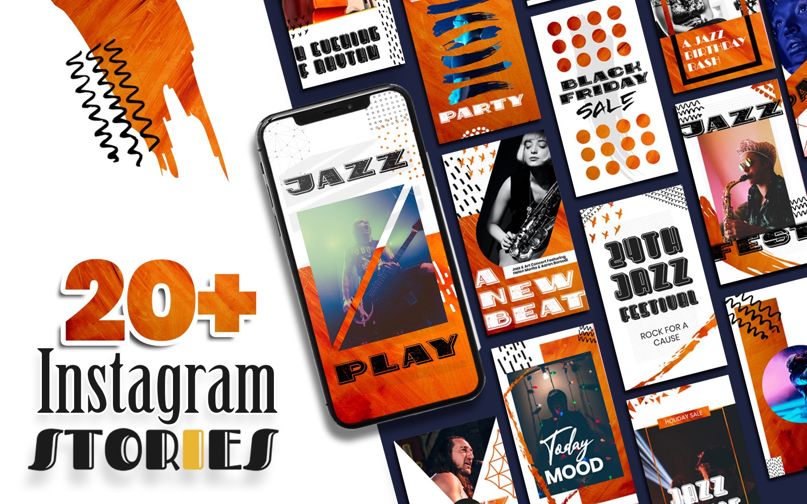 Jazz Music Festival Instagram Stories Social Media Template