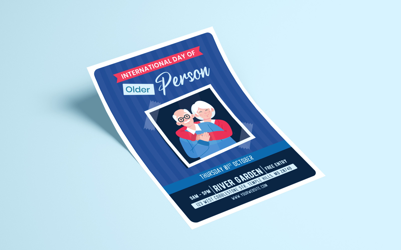 International Day for Older Persons Flyer - Corporate Identity Template