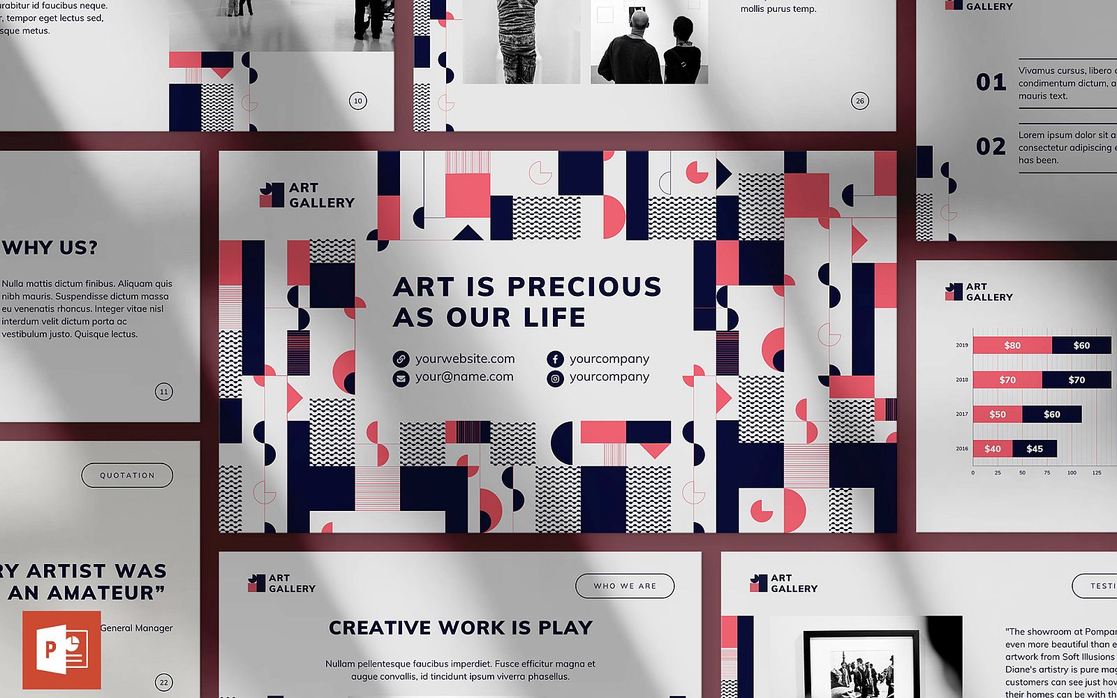 Art Gallery Presentation PowerPoint template