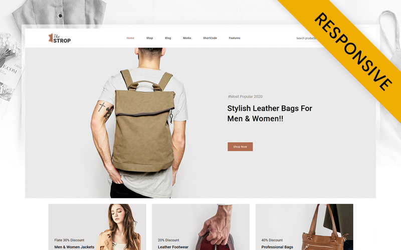 TheStrop - Leather Fashion Store WooCommerce Responsive Theme