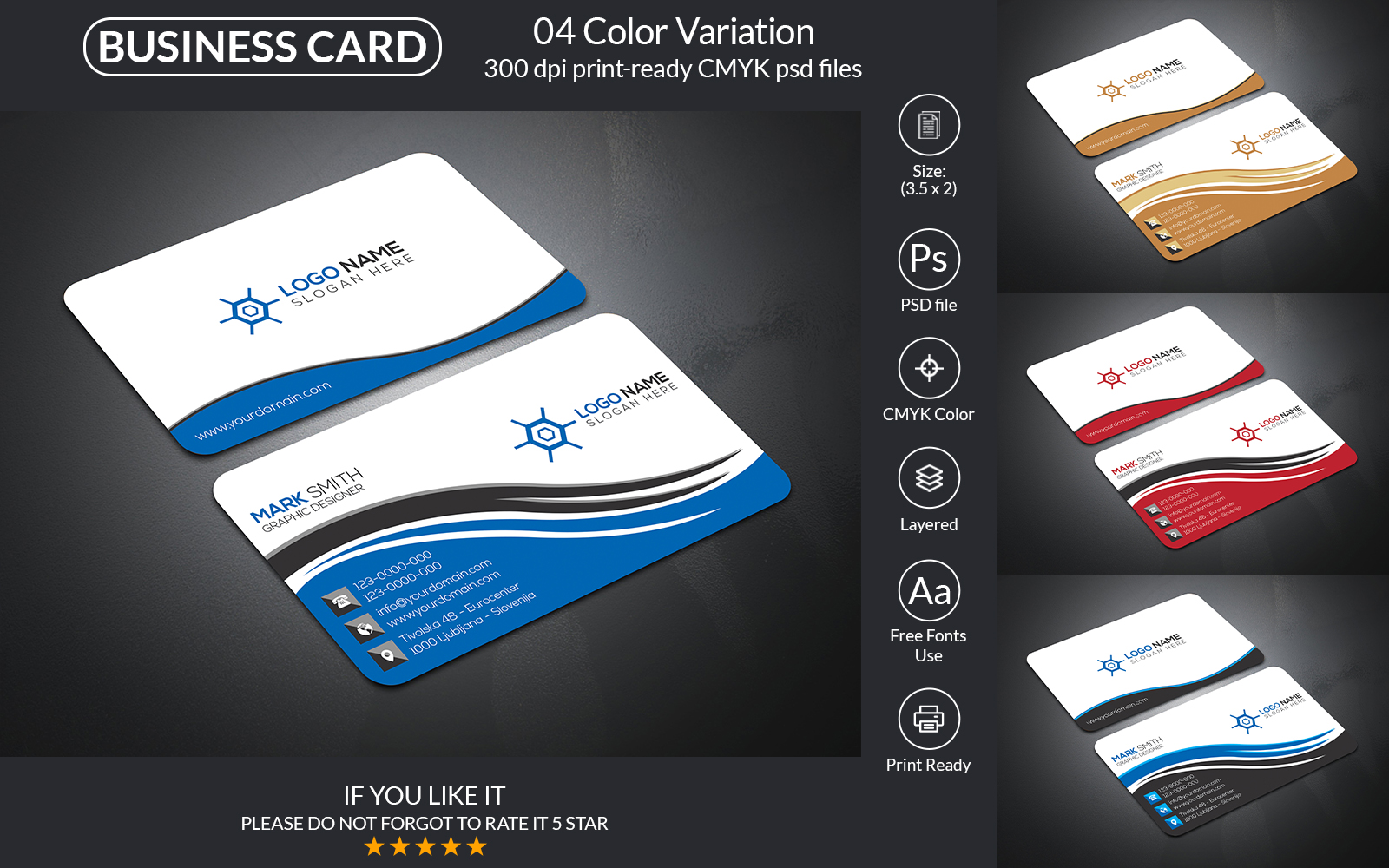 Business Card Design - Corporate Identity Template v1
