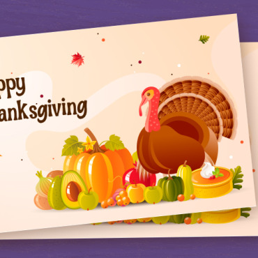 Thanksgiving Card Illustrations Templates 122466