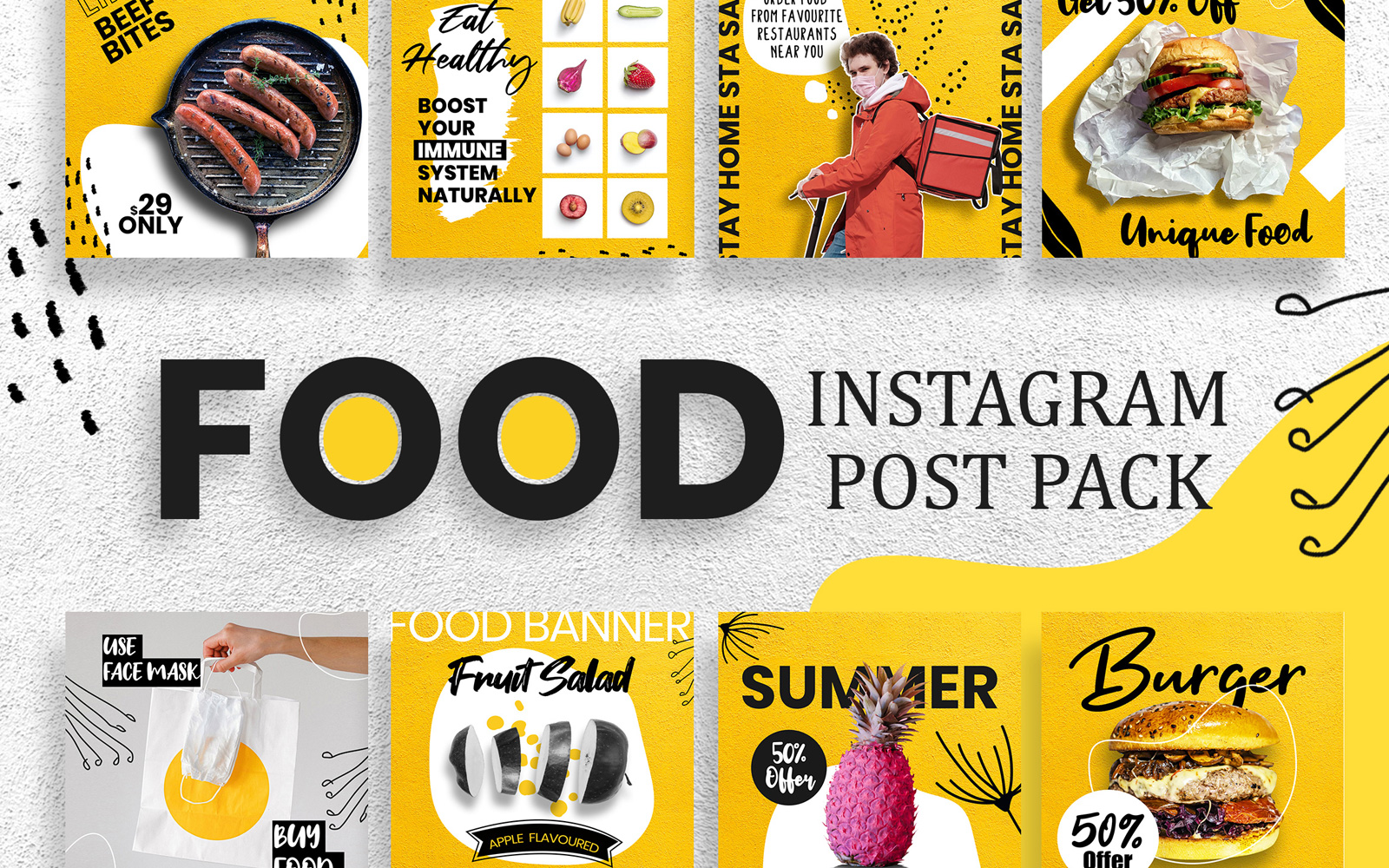 Restaurant Instagram Post Social Media Template