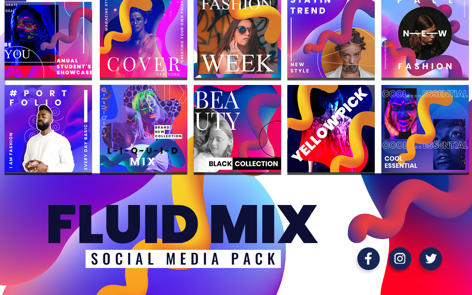 Fluid Social Media Template