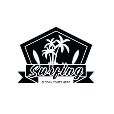 Surfing Waves Logo Templates 122618