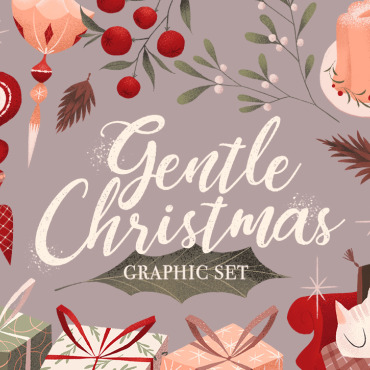 Christmasnew Yearhollygreetingholidayxmasvintageoldcozyelementsillustrationchristmas  122652