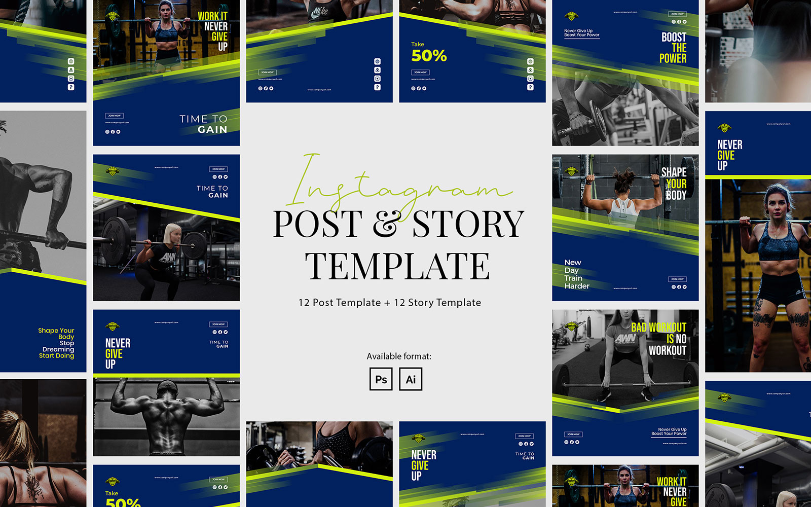 Sport Instagram Post and Story Template for Social Media