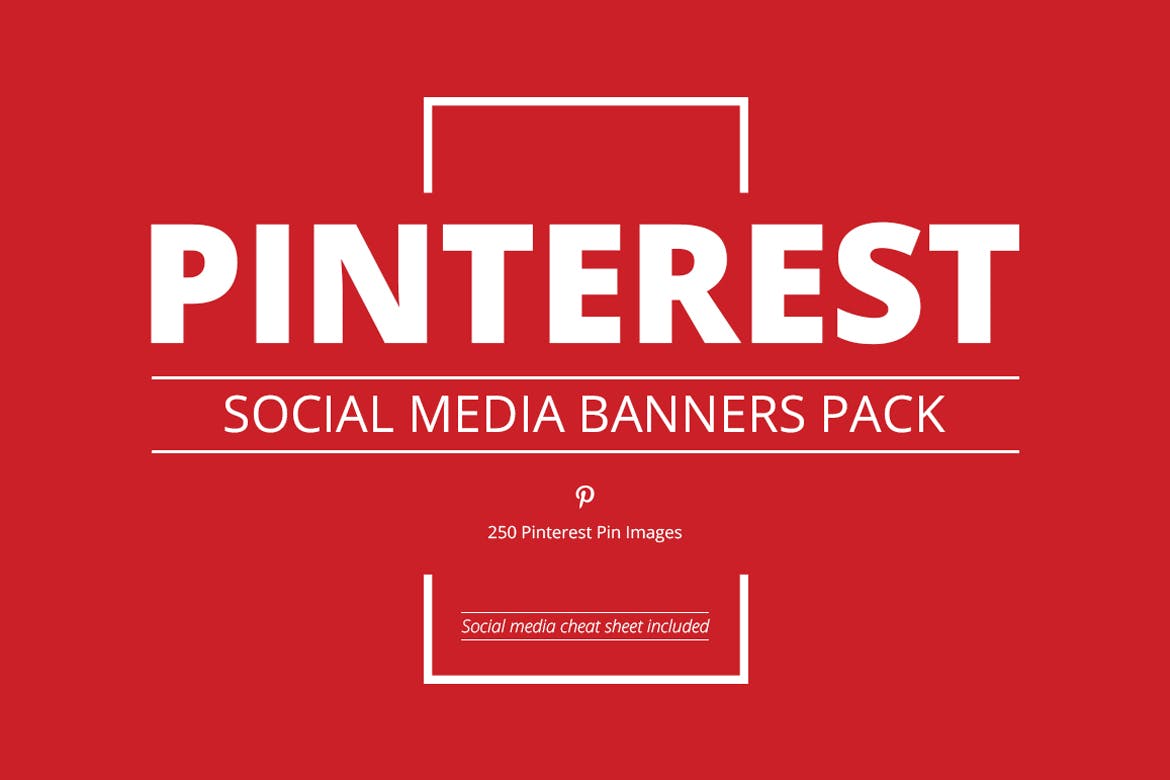 250 Pinterest Banners Pack Social Media Template