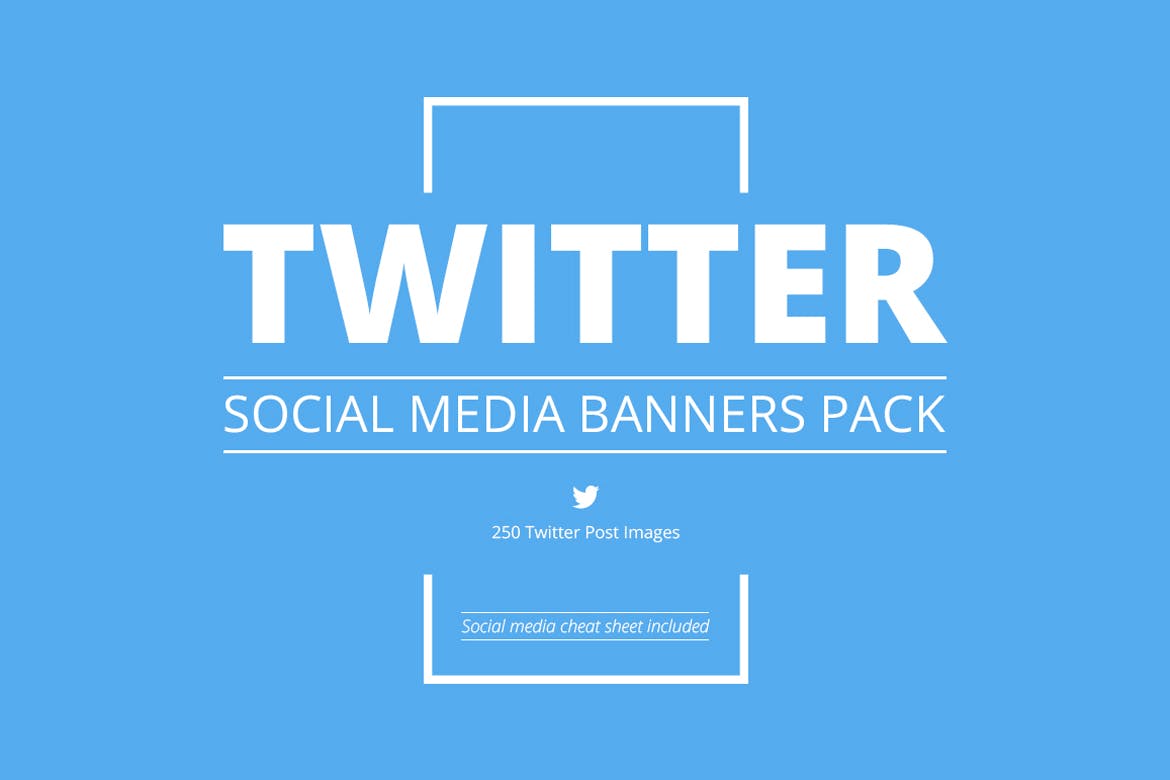 250 Twitter Banners Pack Social Media Template