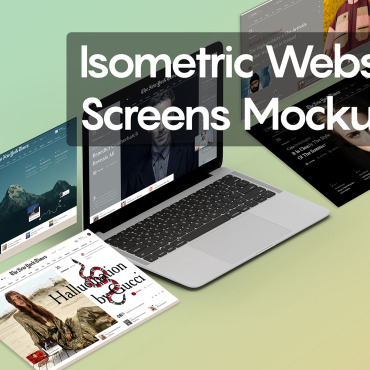 Screens Isometric Product Mockups 122835