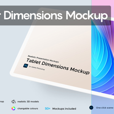 Dimensions Tablet Product Mockups 122859