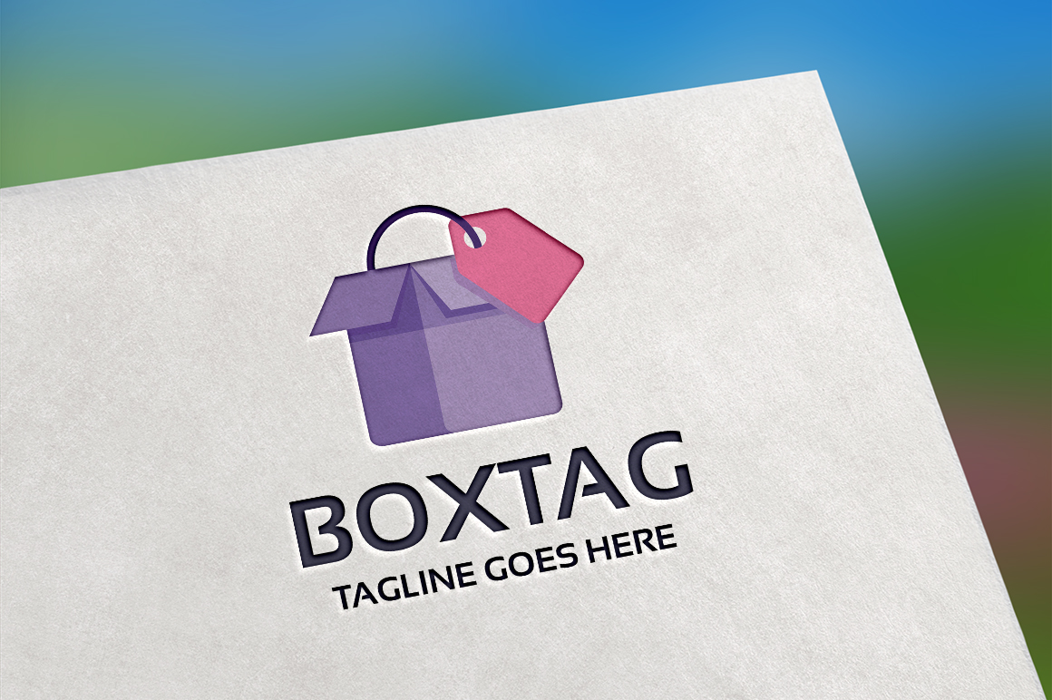 Box Tag Logo Template