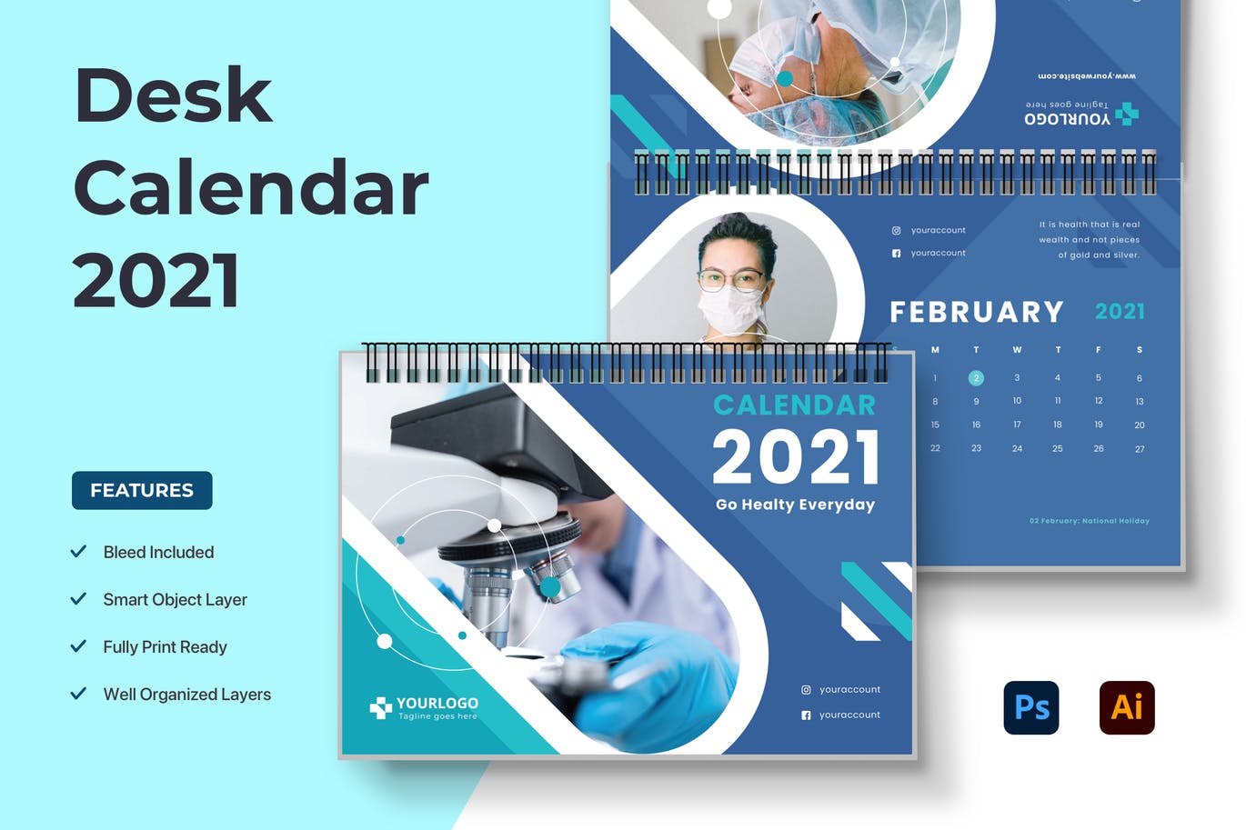 Desk Calendar 2021 Planner