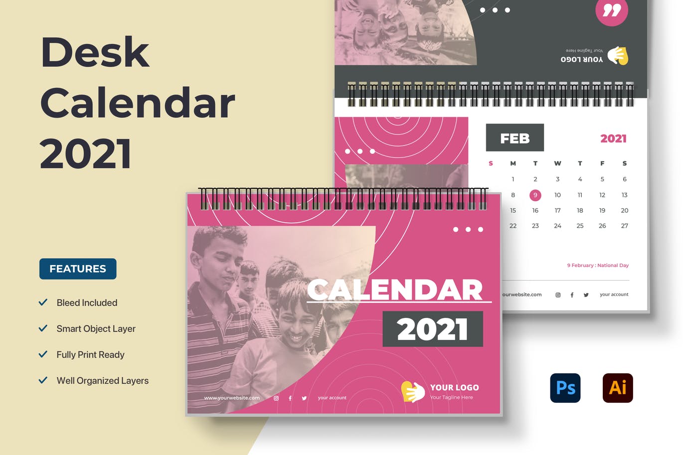 Desk Calendar 2021 Planner