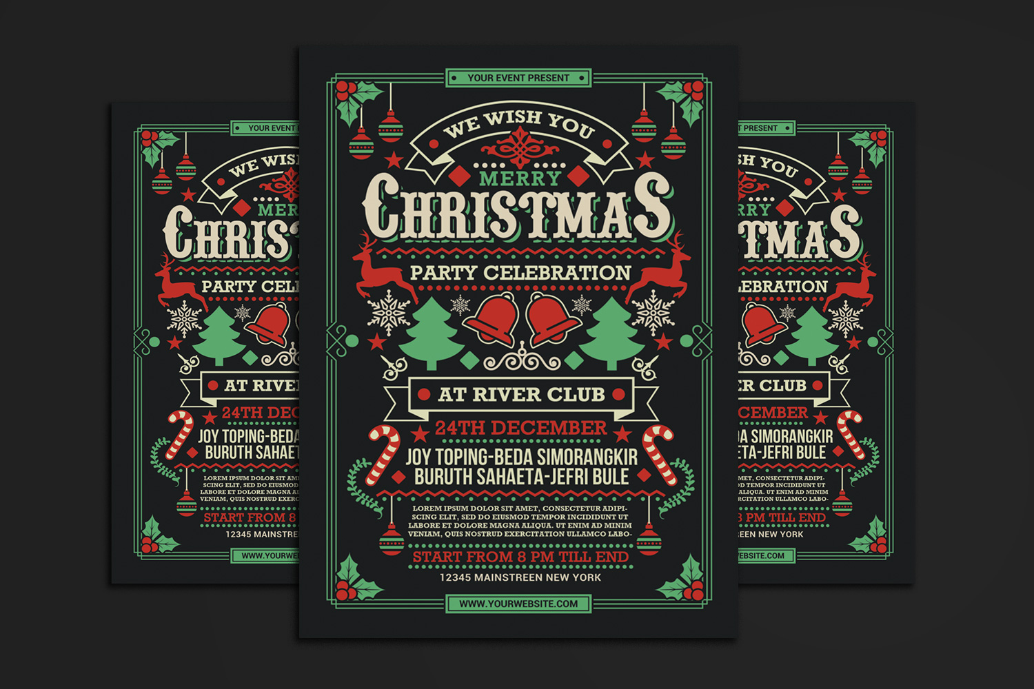 Christmas Party Celebration Flyer - Corporate Identity Template