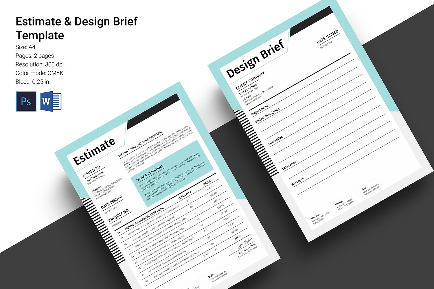 Estimate and Brief - Corporate Identity Template