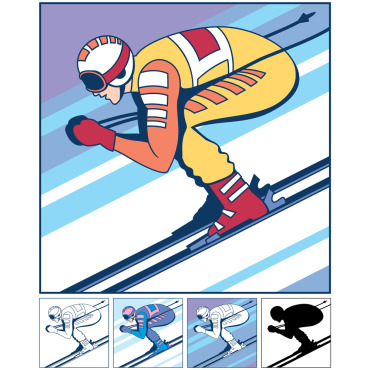 Skiing Skiing Illustrations Templates 123147