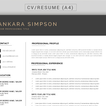Black Resume Resume Templates 123164