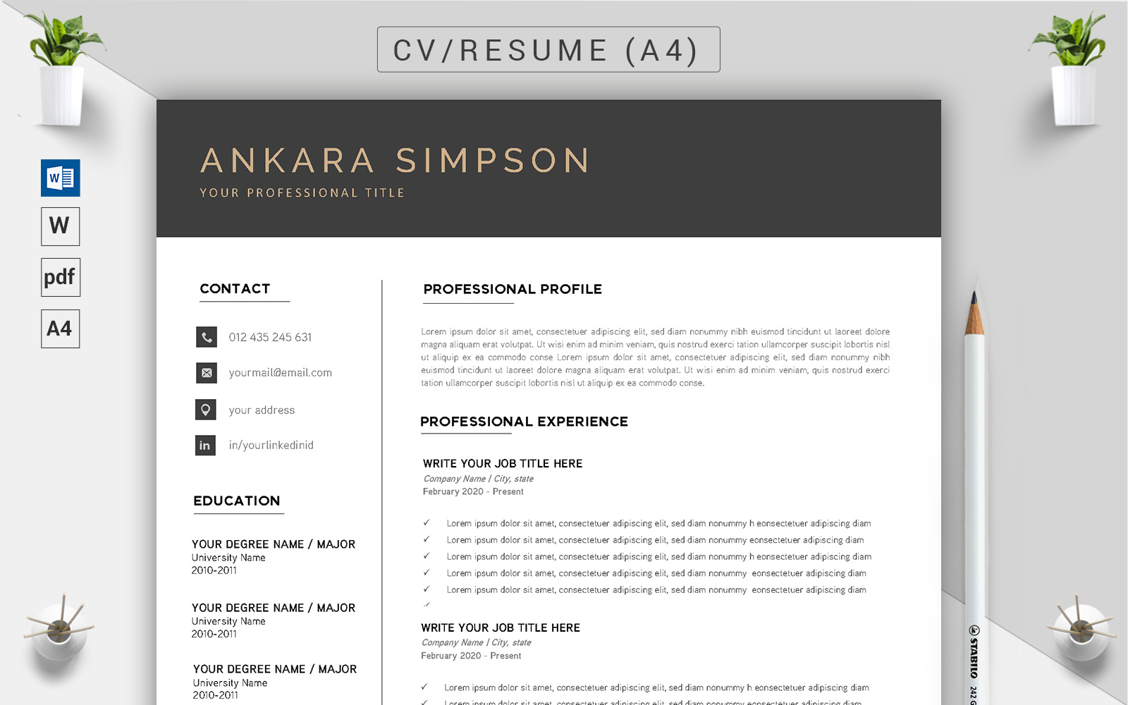 Ankara Simpson - CV & Resume Template