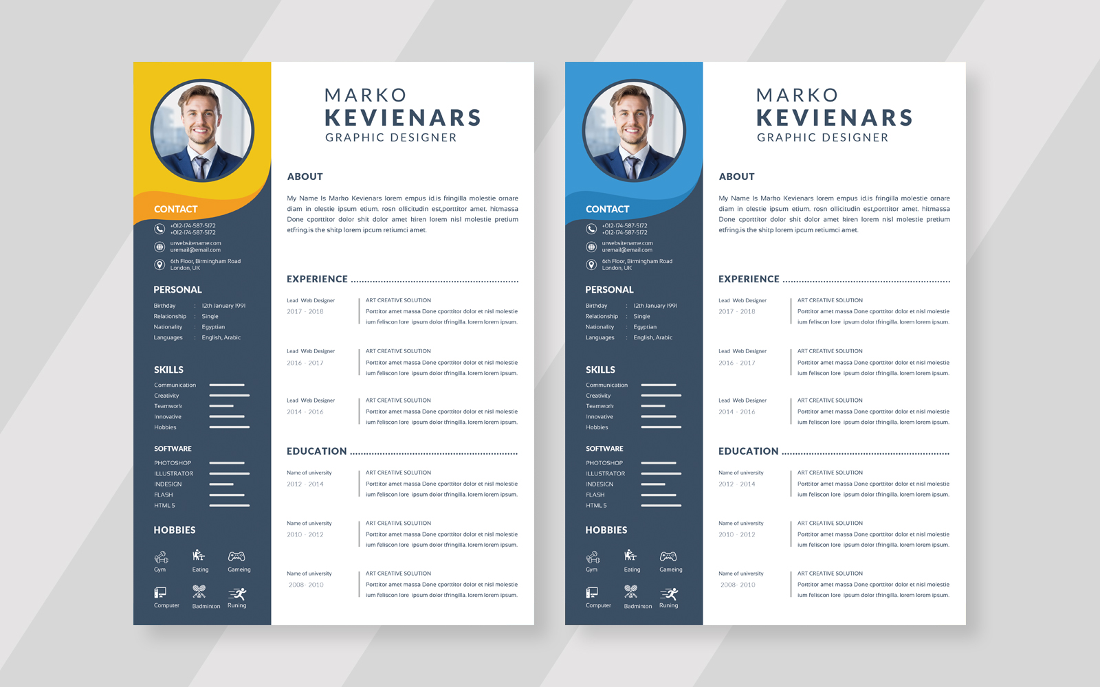 Stylish Design Resume Template