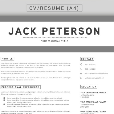 Black Resume Resume Templates 123175