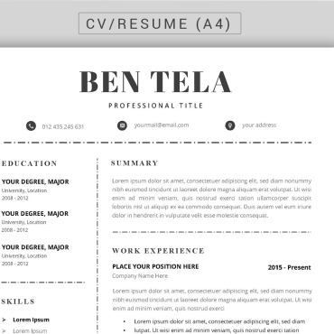 Black Resume Resume Templates 123184