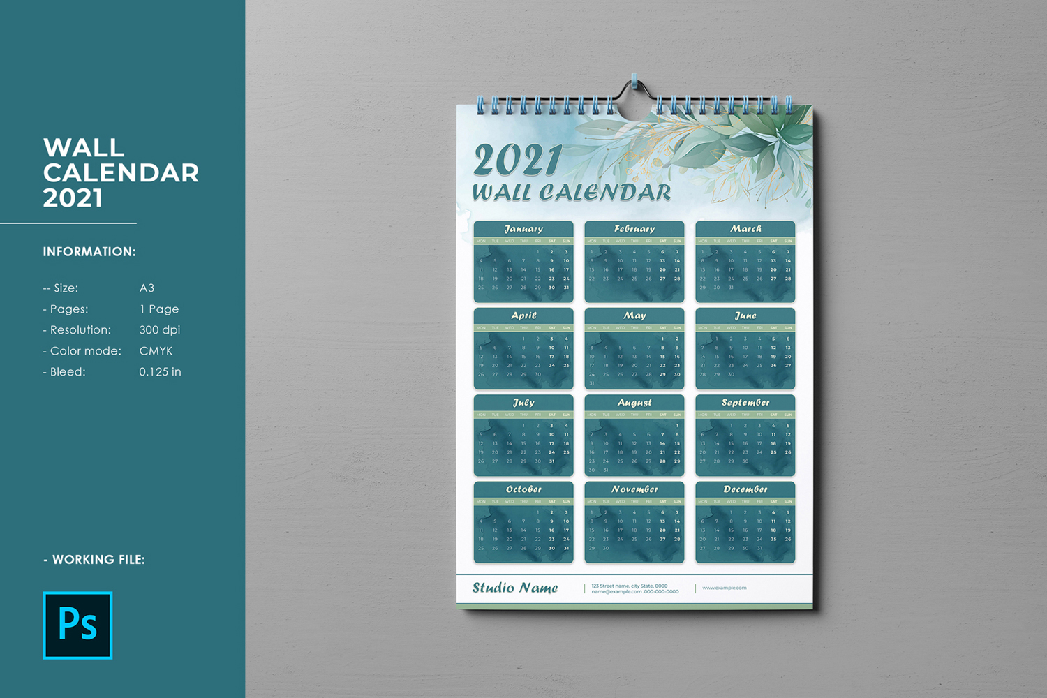 2021 Wall Calendar Planner