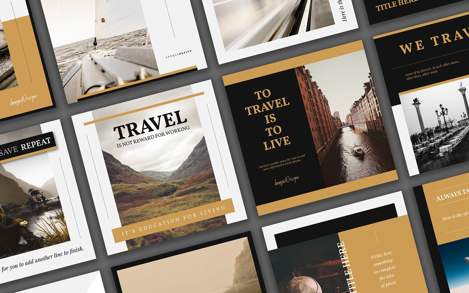 Travel Social Media Templates for Social Media