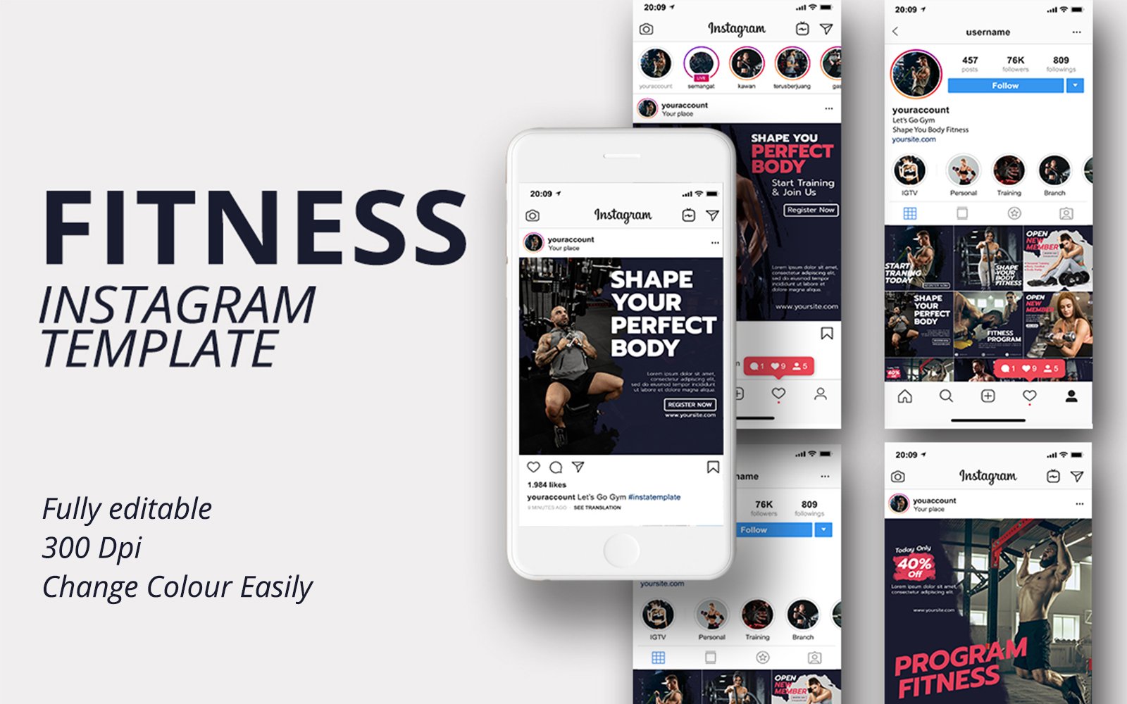 Fitness Intagram Template for Social Media