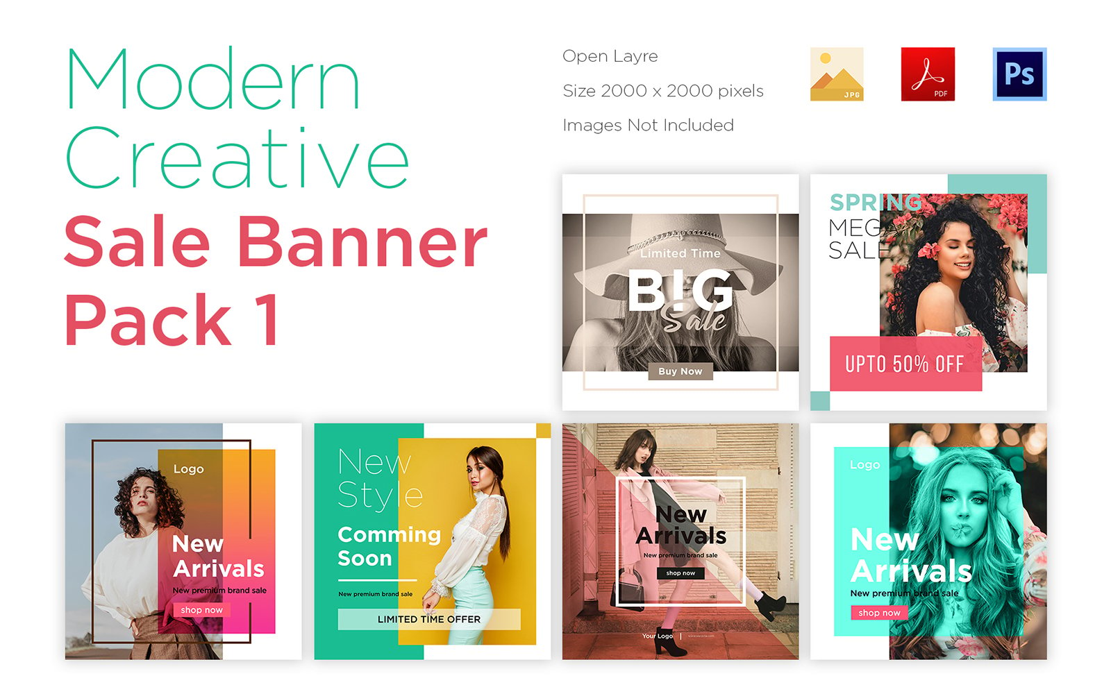 6 Modern Banner Pack 1 Social Media Template