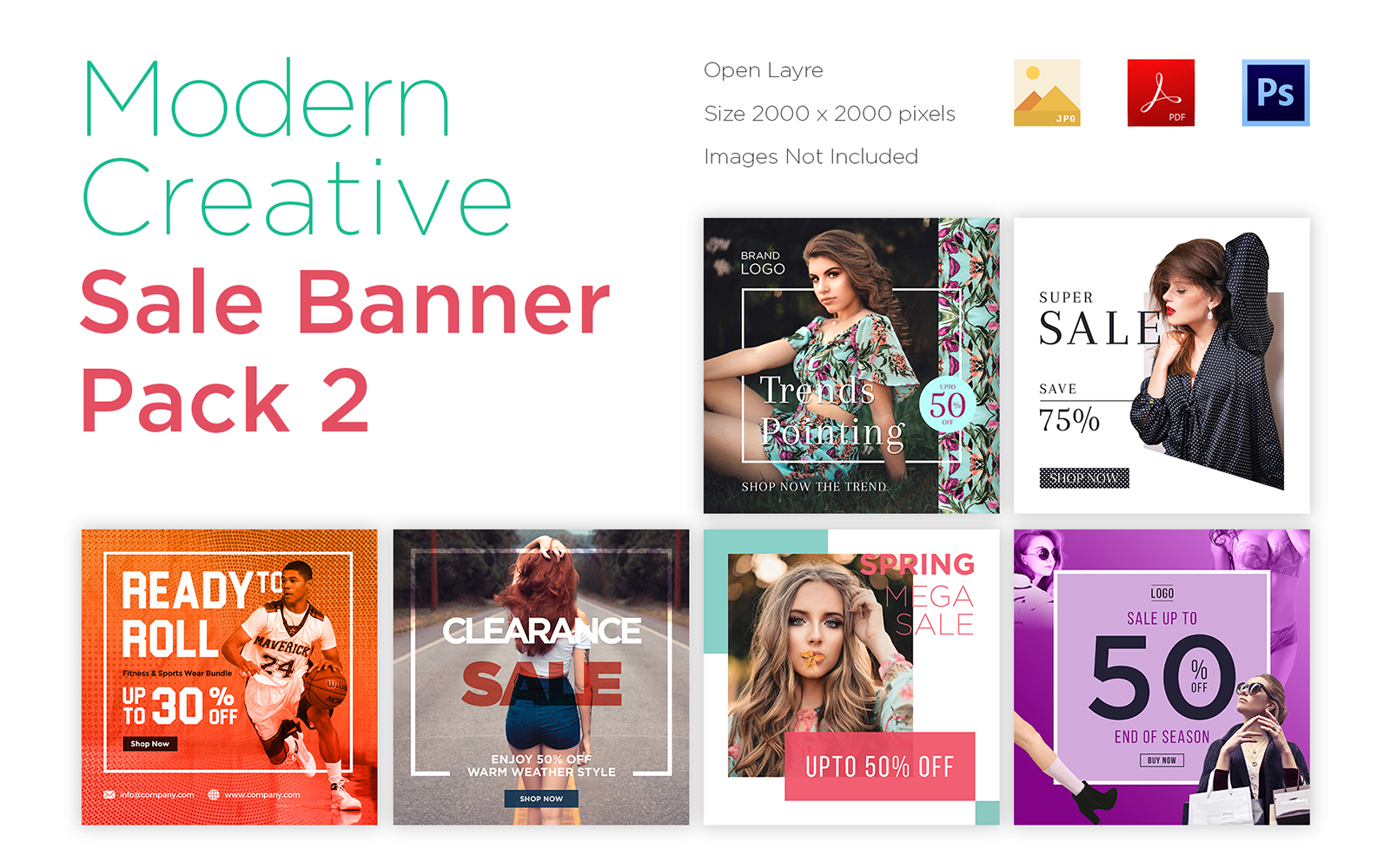 6 Modern Banner Pack 2 Social Media Template