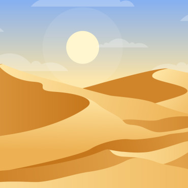 Desert Mountain Illustrations Templates 123731