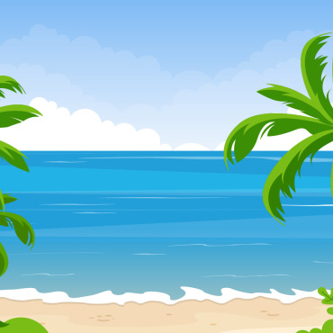 Tropical Beach Illustrations Templates 123734