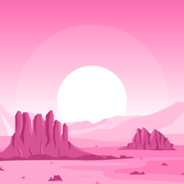 Desert Rock Illustrations Templates 123760