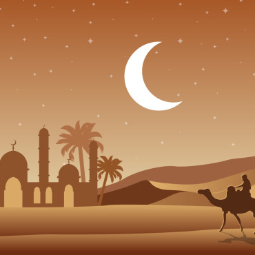 Desert Islamic Illustrations Templates 123771