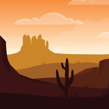 Desert Rock Illustrations Templates 123777