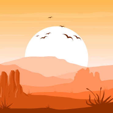 Desert Rock Illustrations Templates 123778