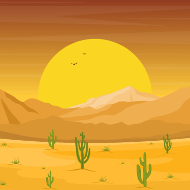 Desert Rock Illustrations Templates 123780