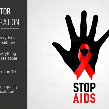 Aids Sign Vectors Templates 123793
