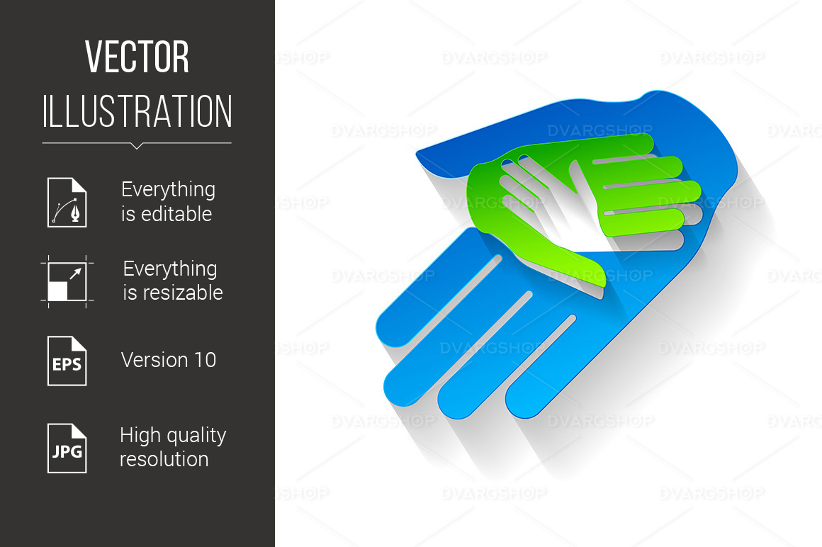 Paper Hands - Vector Image
