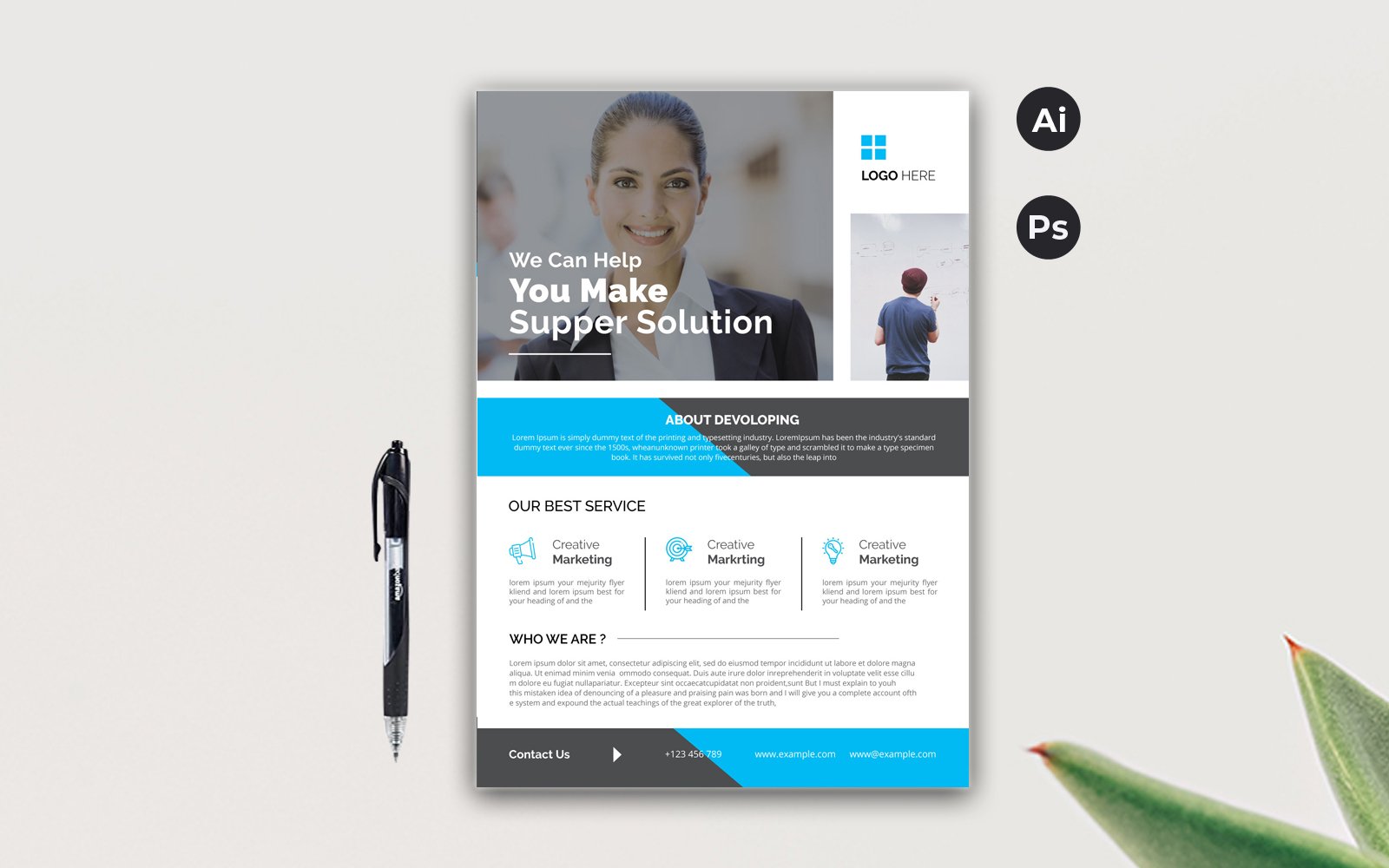 Simple Flyer - Corporate Identity Template